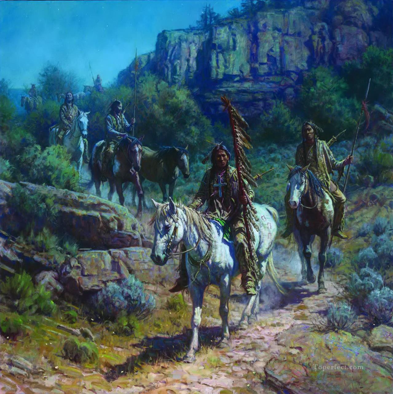 western American Indians 08 Oil Paintings